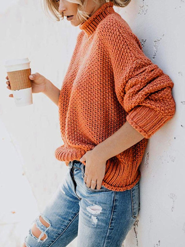 New Fashionable Contrast Color Knitted Sweater Cardigan Jacket Sweater - THE QUEEN RUNWAY