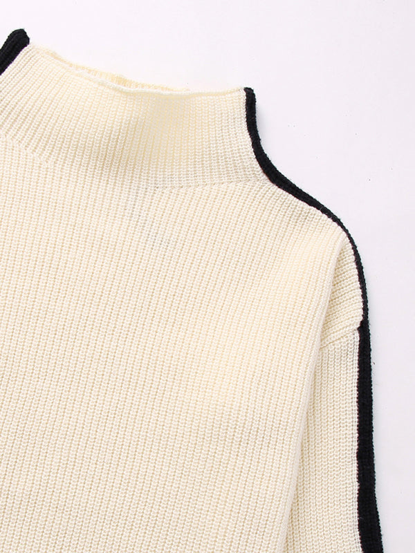 Women's new casual winter new high collar pullover sweater - THE QUEEN RUNWAY