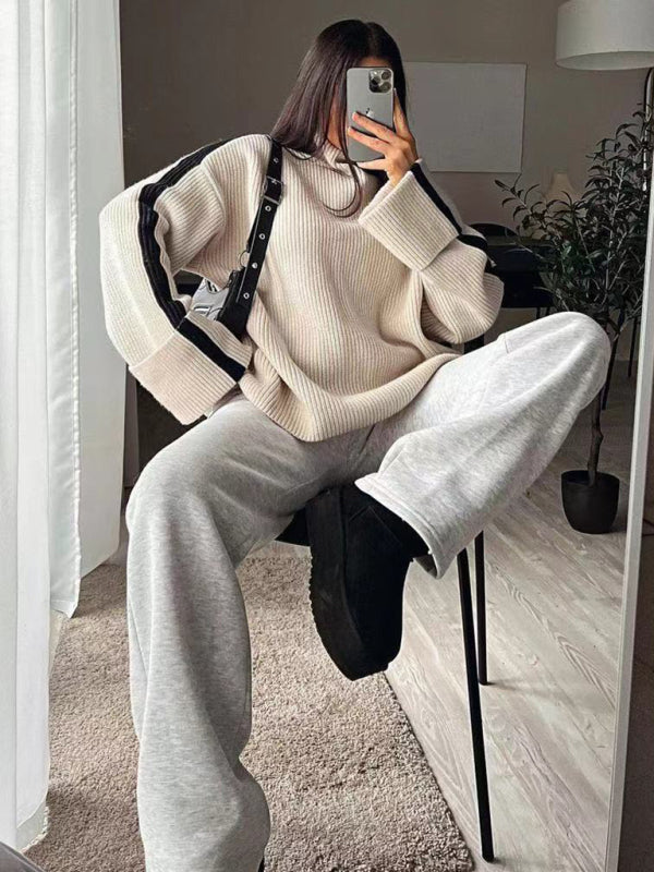 Women's new casual winter new high collar pullover sweater - THE QUEEN RUNWAY