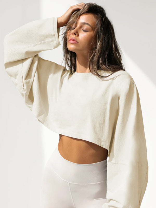 Women's loose round neck high waist sweatshirt - THE QUEEN RUNWAY
