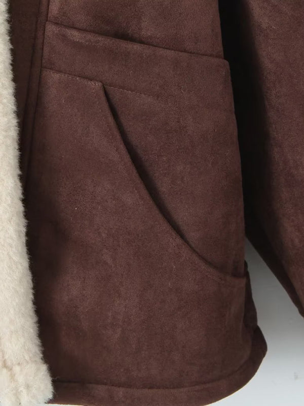 Women's New Retro Casual Lamb Wool Jacket - THE QUEEN RUNWAY