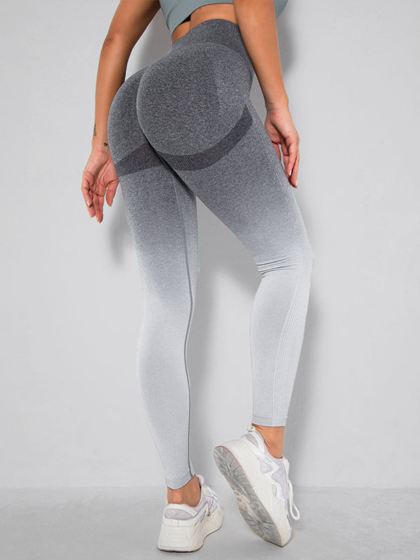 Women's Seamless Gradient Slim Body Quick-drying Sexy Peach Hip SportsTHE QUEEN RUNWAY